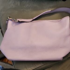 Lavender Leather Shoulder Bag